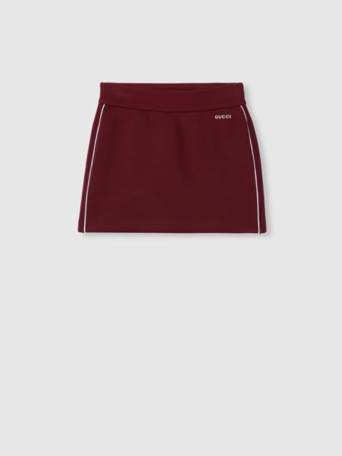 GUCCI Jersey mini skirt with logo