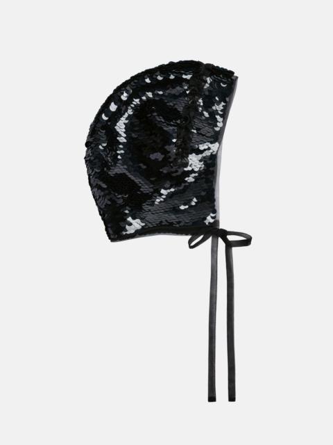 Simone Rocha Cashmere bonnet with embroidery