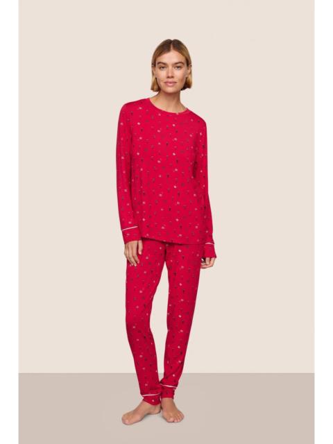 eberjey Gisele Printed TENCEL™ Modal Crewneck PJ Set
