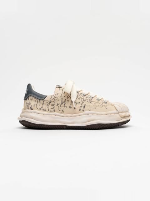 Maison MIHARAYASUHIRO "BLAKEY" OG Sole Graffiti Printed Canvas Low_top Sneaker