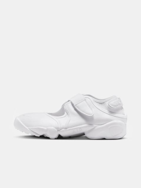 Nike Air Rift Sneaker in White/White/Black