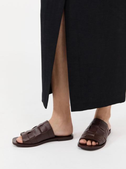 ST. AGNI Woven Flats - Chocolate