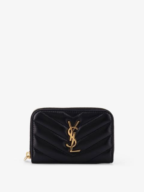 Saint Laurent Leather Coin Pocket