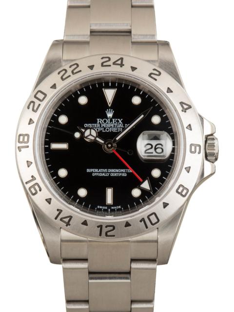 ROLEX Used Men's Rolex Explorer II Ref 16570 Black Dial
