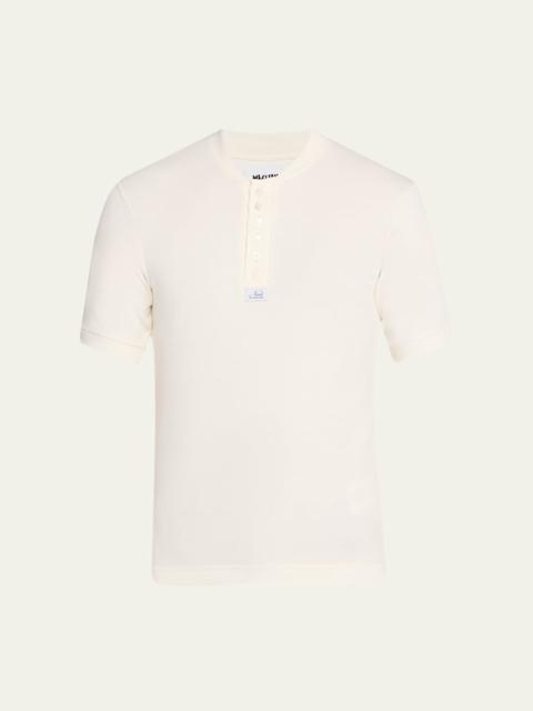 MAGLIANO Men's Nudo Serafino Ribbed Henley T-Shirt