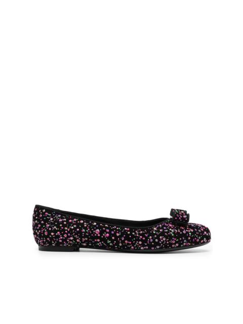 FERRAGAMO Ferragamo Womens Black Ballerinas Flats