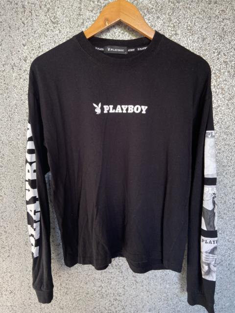 Other Designers Playboy long sleeve t shirt oversized crop top
