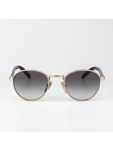Prada Prada Women Sunglasses Gold Grey Gradient Round PRB52S ZVN02C NEW AUTHENTIC