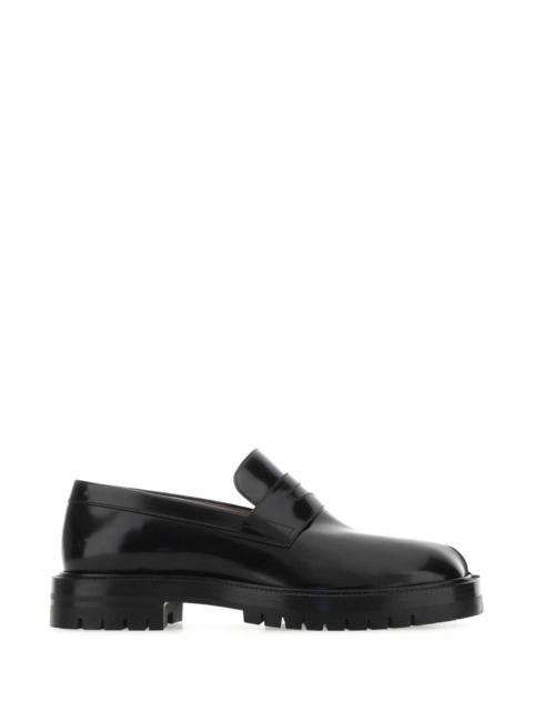 Maison Margiela Men Black Leather Tabi Loafers