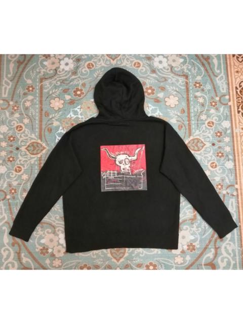 Other Designers Jean Michel Basquiat - RARE GRAPHIC PULLOVER HOODIE SECRET SCRIPT SKULL HORNBULL