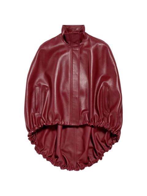 BALENCIAGA Balenciaga Stand Collar Leather Cape