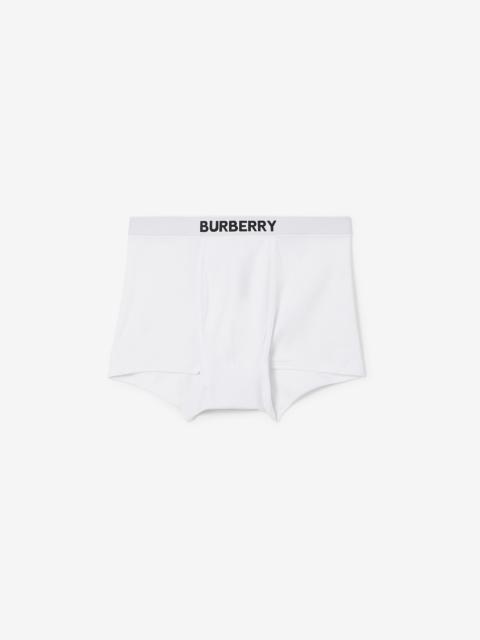 Burberry Logo Detail Stretch Cotton Boxer Shorts