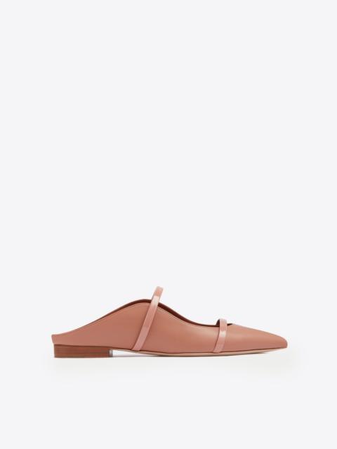 MALONE SOULIERS Maureen Blush Leather Flat Mules