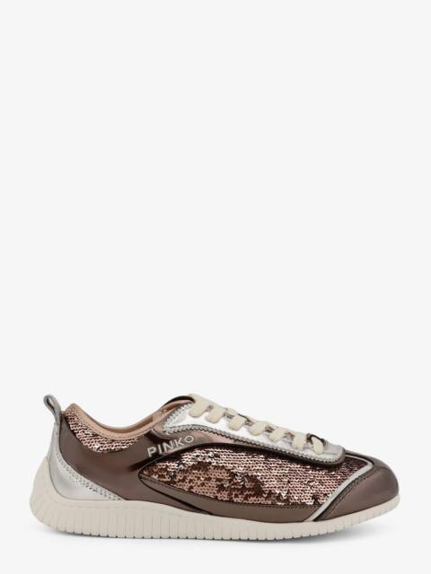 PINKO Pinko Reby 10 Mirror Fabric Sneakers With Sequins