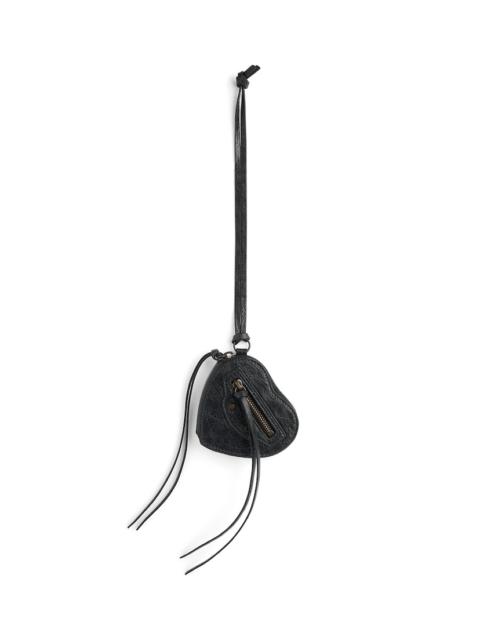BALENCIAGA Women's Le City Charm Heart Box  in Black