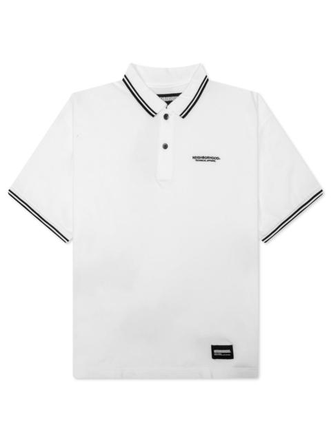 NEIGHBORHOOD PIQUE LINE S/S POLO SHIRT - WHITE