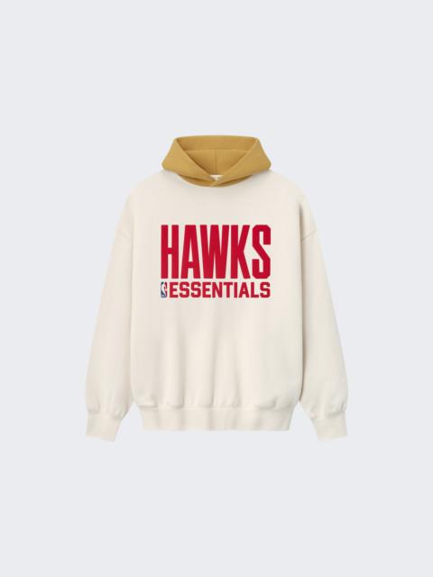 ESSENTIALS Atlanta Hawks Hoodie Cream And Caramel Yellow