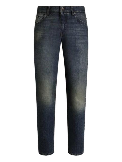 Dolce & Gabbana Dolce & Gabbana Men Jeans With Logo Plaque