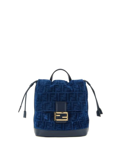 FENDI Fendi Ff Flocked Denim Backpack