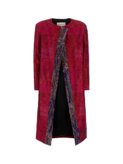 Dries Van Noten Dries Van Noten Women Embroidered Stretch Cotton Blend Coat