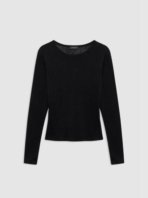 ANINE BING Sylvie Long Sleeve Tee - Black