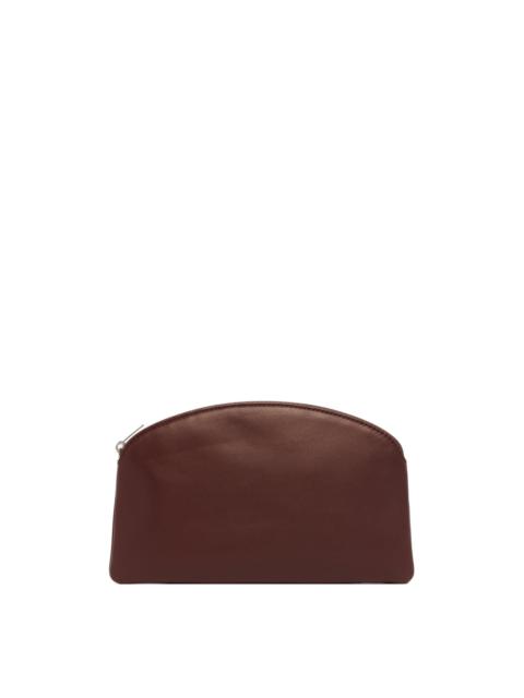 The Row Burgundy Leather Clutch