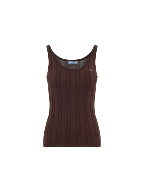 Prada Prada Ribbed Knit Tank Top Women