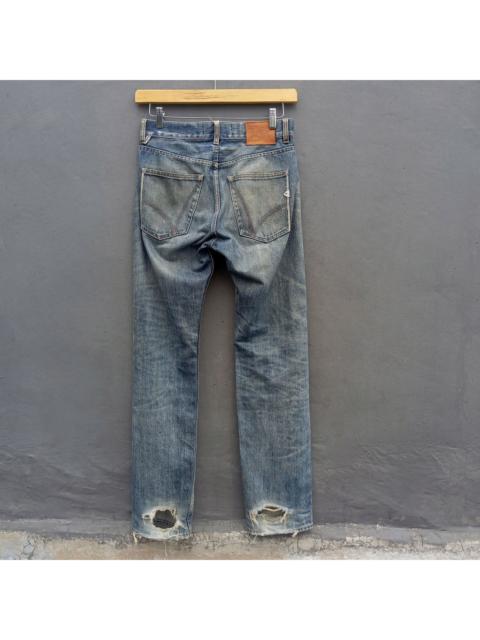 adidas Adidas conductor distressed denim selvedge trousers