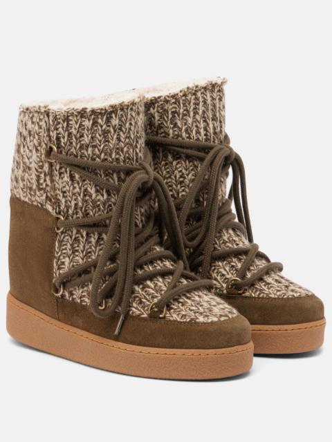Isabel Marant Suede-trimmed snow boots