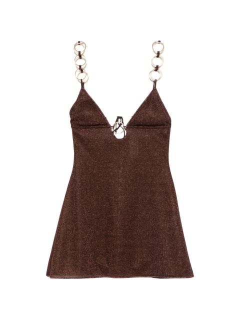 Oséree Oséree Lumière Ring-detail Mini Dress