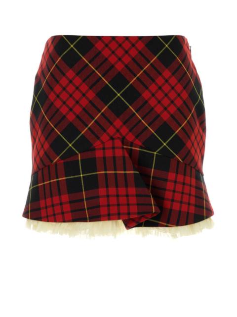 Alexander McQueen Alexander Mcqueen Women Embroidered Polyester Blend Mini Skirt
