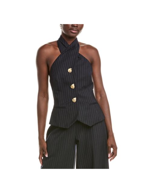 Oscar de la Renta Oscar de la Renta Woven Wool-Blend Blouse