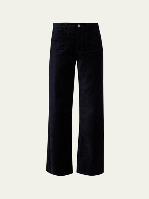 FRAME Le Slim Palazzo Velvet Jeans