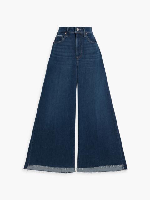 PAIGE Frankie cropped high-rise wide-leg jeans