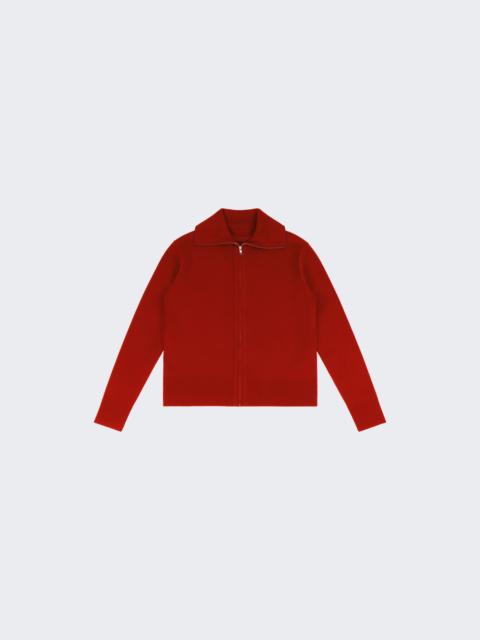 entire studios Knit Zip Up Jacket Cherry