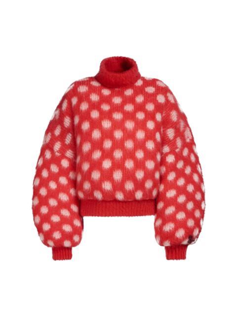 Marni polka-dot patterned high-neck jumper