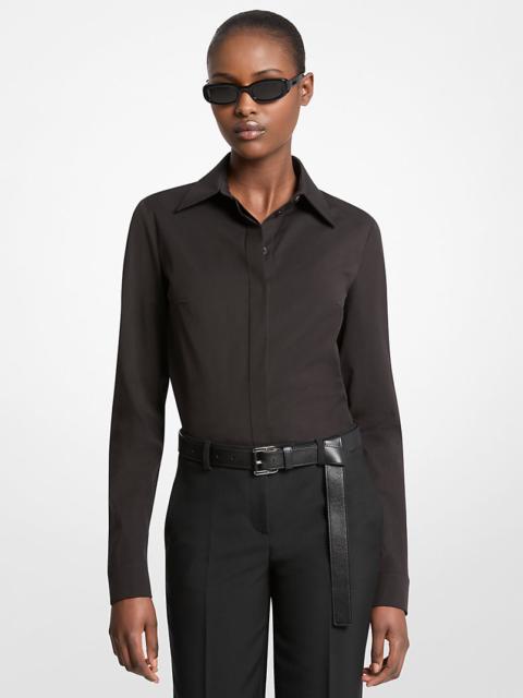 MICHAEL KORS COLLECTION Hansen Stretch Cotton Poplin Shirt