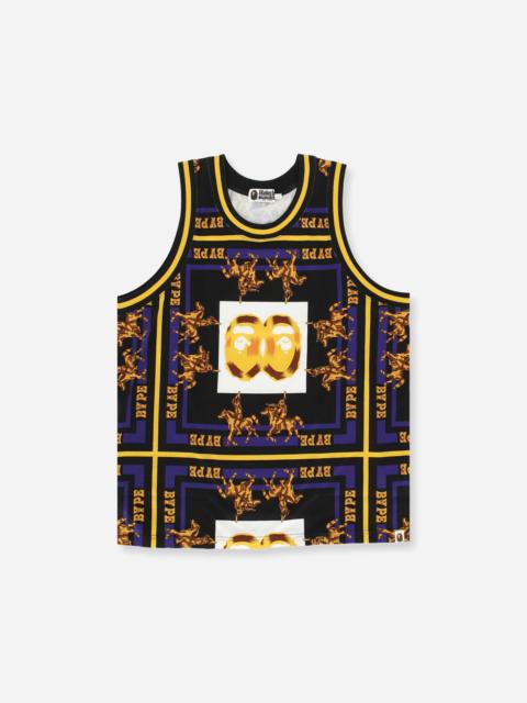 A BATHING APE® Men's Double Ape Head Basketball Top Black