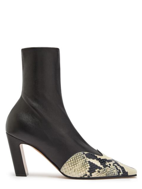 KHAITE Khaite Nevada 85 Python-effect Leather Ankle Boots