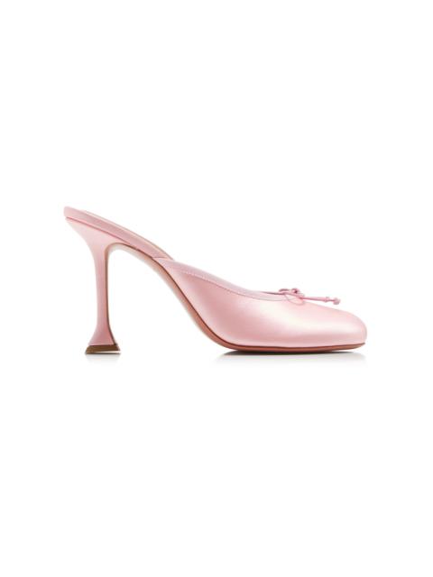 Amina Muaddi Lila Satin Ballet Mules pink