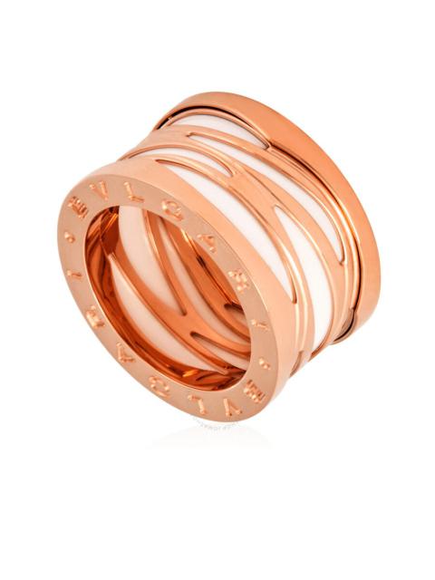Bvlgari B.Zero 1 18kt Rose Gold and White Ring, Brand Size 52 (US Size 6 1/4)