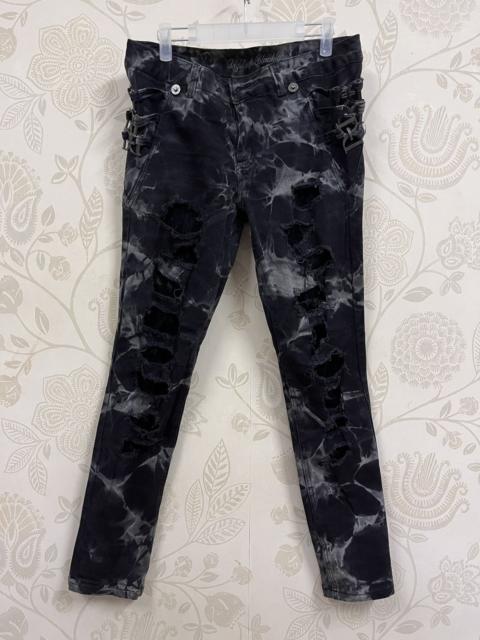 Other Designers Japanese Brand × Vintage - Distressed Dig Deep Black Label Stretchable Denim Flares