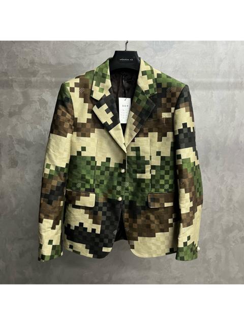 Louis Vuitton Louis Vuitton 2024 Multicolor Patchwork Camouflage Plaid Casual Single-Breasted Long-Sleeve Blazer
