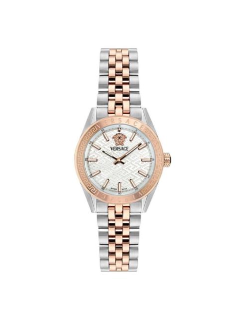 VERSACE Versace V-Code Quartz Silver Dial Ladies Watch VE8I00624