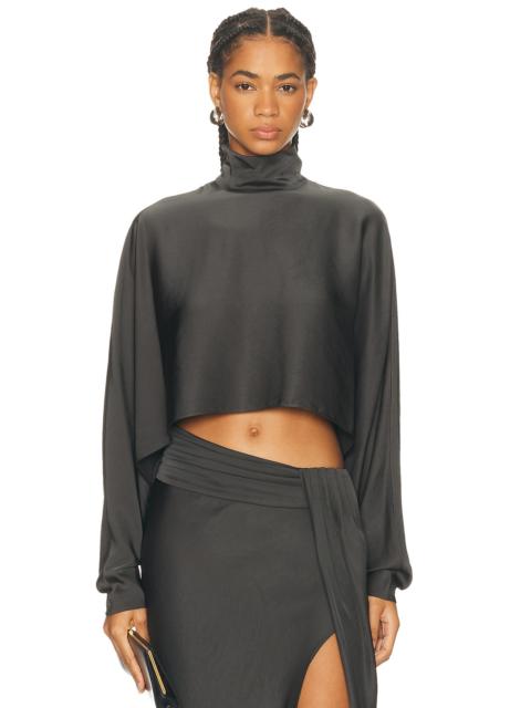 LAPOINTE Lightweight Satin Caftan Top