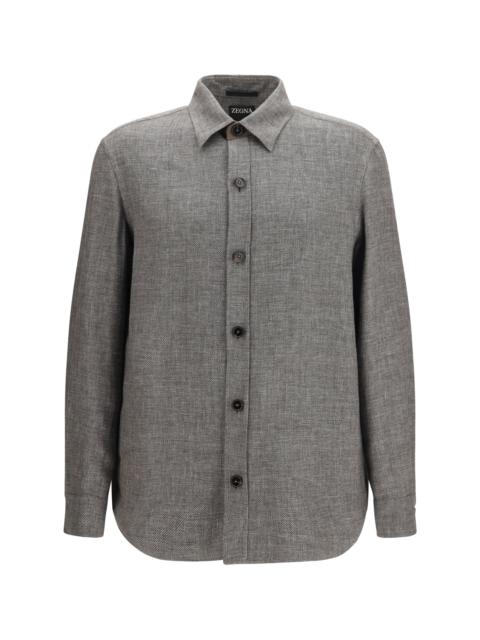 ZEGNA Zegna Cashmere Linen Silk Overshirt 054