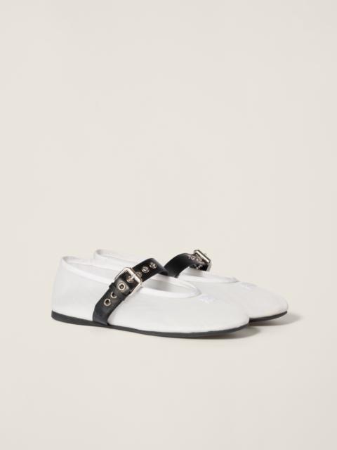 Miu Miu Mesh fabric ballerinas