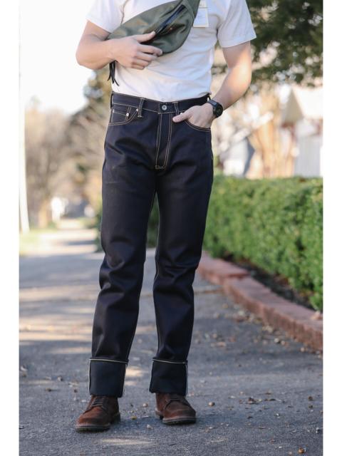 Iron Heart IH-888-XHSIB IRON HEART 25OZ SELVEDGE DENIM MEDIUM/HIGH RISE TAPERED - INDIGO/BLACK