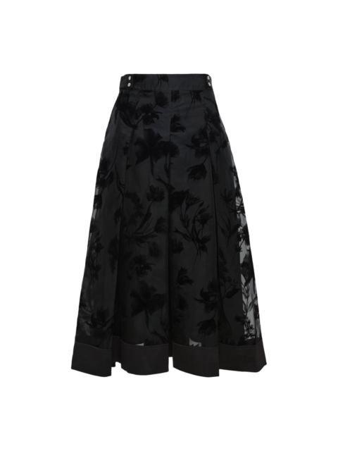 3.1 Phillip Lim Flocked Organza Midi Skirt