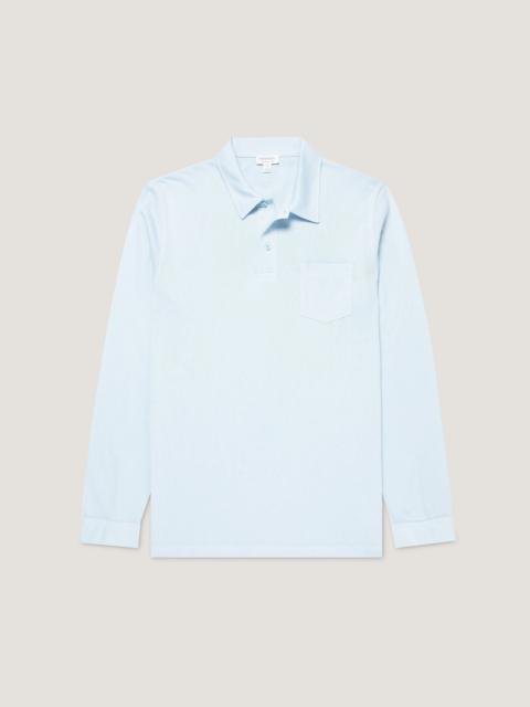 Sunspel Long Sleeve Riviera Polo Shirt